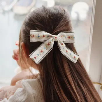 KONGES SLOJD Spona do vlasů s mašlí - BEIGE