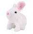 plyšák Plush Pet interaktivní plyšový králíček v přepravce 17 cm bílý