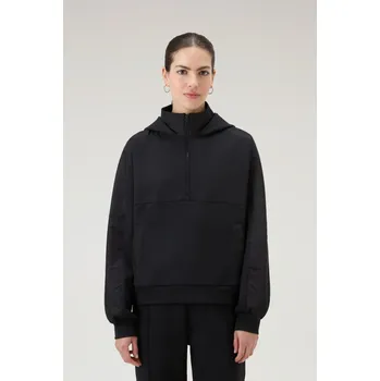 Dámská mikina MIKINA WOOLRICH MIX MEDIA 3D LOGO HOODIE BLACK