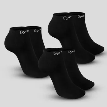Dámské oblečení GymBeam Ponožky Ankle Socks 3Pack Black XL černá