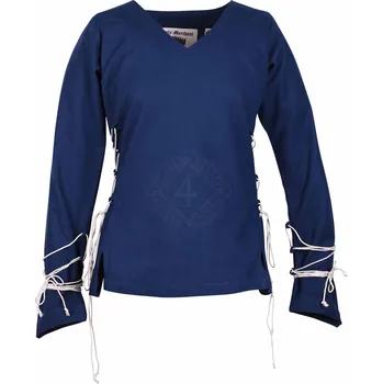 Replika zbraně Battle Merchant Středověká halenka Aila se šněrováním, modrá