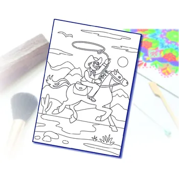 Radost v písku Šablona na pískování kovboj na koni Varianta: A5 (148 x 210 mm)