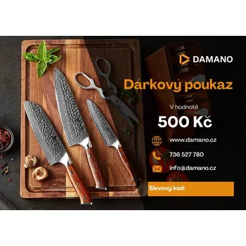 Damano Dárkový poukaz v hodnotě 500,- Kč