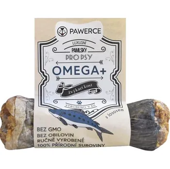 Pamlsek pro psa Pawerce žvýkací kost plněná OMEGA+ 10cm 5ks