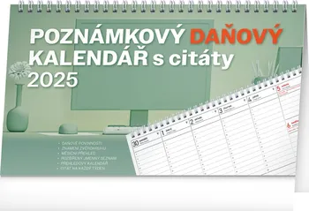 Kalendář Presco Group Stolní kalendář PGS-33712 poznámkový daňový s citáty 2025