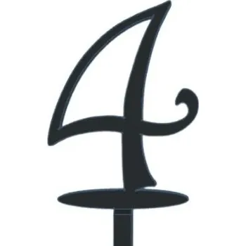 Dortová svíčka Zápich - číslo 4 modrý