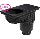 MIDAS Gaiger DN 160 spodní černý, litina, redukční kroužek D140/125,se suchou protizáp. klapkou