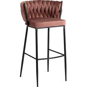 Barová židle JAKS Barová židle Flores velvet růžová