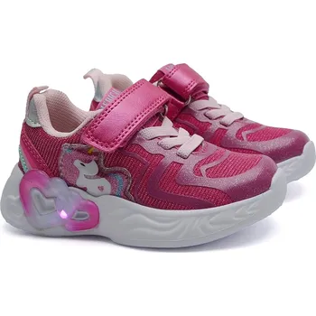 Dívčí polobotky Dívčí blikající boty American Club 229/24 jednorožec růžové Velikost: 23