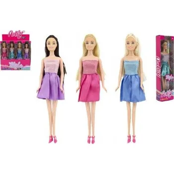 Dětské zboží Panenka Anlily plast 28cm kloubová 4 druhy v krabičce