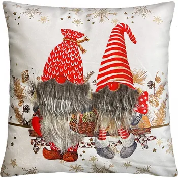 Polštář Vánoční polštář s 3D aplikací GNOM II. 40x40 cm Mybesthome Varianta: Povlak na polštář, 40x40 cm