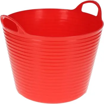krmítko pro hospodářská zvířata Koš, vědro, flexibilní 42 l - červená