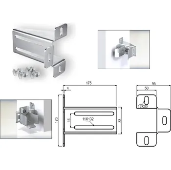 příslušenství k bráně PARK - konzola CAIS pro umístění velké kapsy na zeď