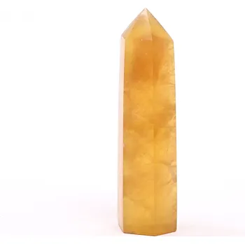 Drahý kámen Magieprirody.cz Obelisk Fluorit žlutý špice 97 g - 8,8 cm #C443