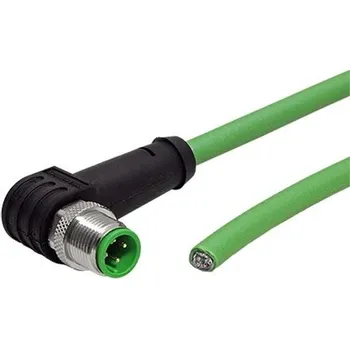 Síťový kabel METZ CONNECT Kabel M12 4pin (M) kód D lomený - bez koncovky, 1m (142M1D90010) - 21.16.8806