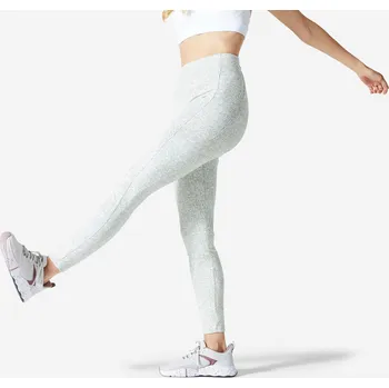 Dámské legíny DOMYOS Dámské fitness legíny 520 2XL BÉŽOVÁ