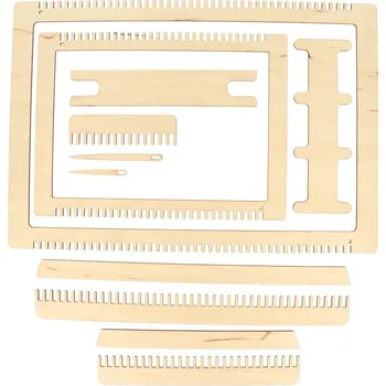 Výtvarná sada Dřevěná tkací souprava Natana 35,5 cm x 24 cm