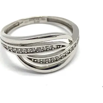 Prsten Diante Zlatý prsten s bílým kamenem 59626993