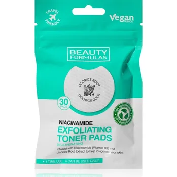 Beauty Formulas Niacinamide odličovací tampony pro dokonalou pleť 30 ks