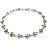 Stříbrný náramek vltavín Loganne