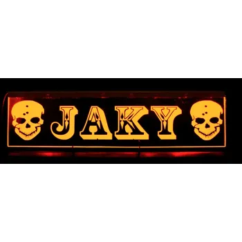 Jmenovka na stůl Jmenovka plexi oranžová