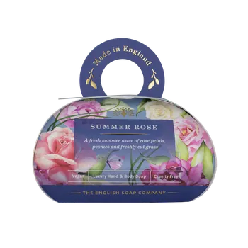 Mýdlo English Soap Company Summer Rose Tuhé mýdlo, 260g