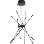 Výkonný LED lustr Nova Luce Raccio Varianta: 56 W, 3000 K, 4200 lm, 850 x 1200 mm, černá, s ovladačem