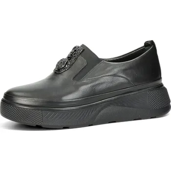 Dámské polobotky ETIMEĒ dámské kožené polobotky - černé