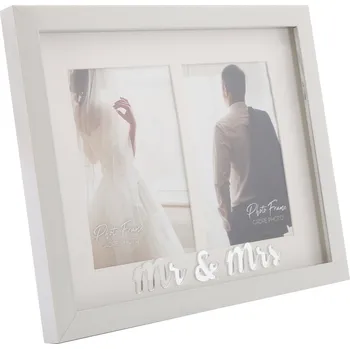 Rám na obraz Fotorámeček 2APP MR & MRS, 27,5 cm, SIL