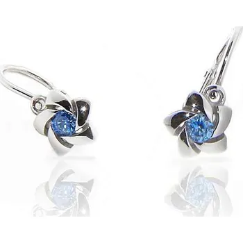 Náušnice Diante Zlaté náušnice s modrým kamenem 47100120