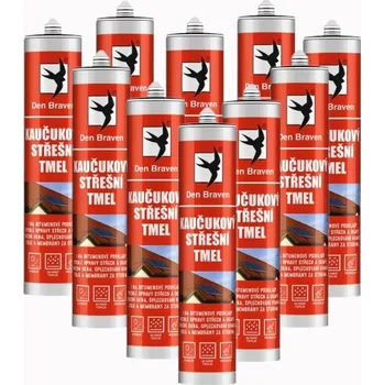 Tmel 12x Střešní tmel kaučukový 280 ml transparentní Den Braven