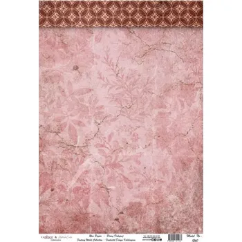 Umělecký papír Rýžový papír Cadence, A3 - Starorůžové rostliny