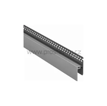 Stavební profil Lemovací U profil 2-dílný vrchní větrací KERRAFRONT WD FS-262 - 25 grafitová (Graphite) /3 m