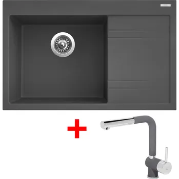 Kuchyňský dřez Akční Sinks RIM 780 L Titanium + MIX 3 P GR