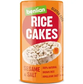 Rýže Rýžové chlebíčky RICE CAKES 100 g - SEZAM & SŮL (rýžový chlebíček z hnědé rýže / 100 % NATURAL / benlian foods)
