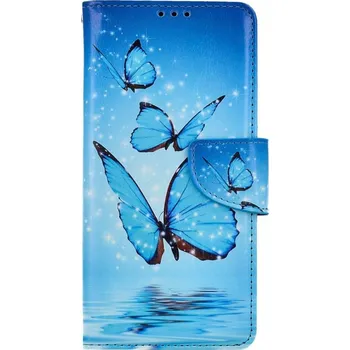 Pouzdro na mobilní telefon Pouzdro Xiaomi Redmi 9C knížkové Modří motýlci (kryt neboli obal na Xiaomi Redmi 9C)