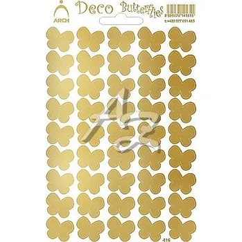 samolepka samolepka holografická-Motýlci Zlatí