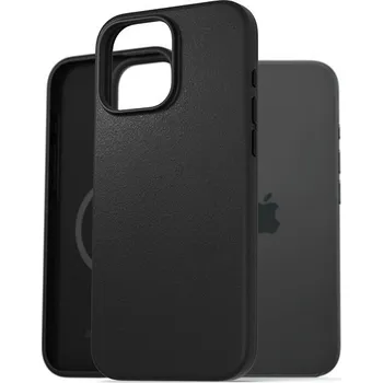 Pouzdro na mobilní telefon AlzaGuard Genuine Leather Case with Magsafe pro iPhone 16 Pro Max černý