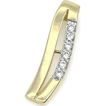 Přívěsek Diante Zlatý přívěsek s bílým kamenem 59626587