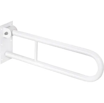 Držák na ručník Úchyt invalidná sklopný Bemeta Help s aretací 600 mm bílá