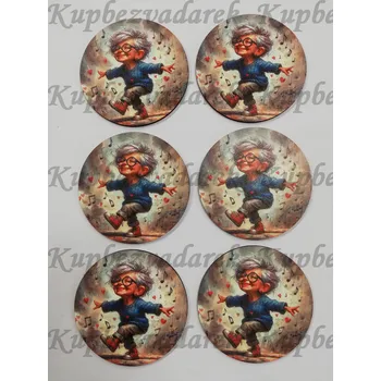 Podtácek sololak - sada 6 x kruh 10 cm - Babča