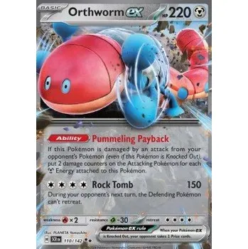 Karetní hra Pokémon SCR 110/142 Orthworm ex - Stellar Crown