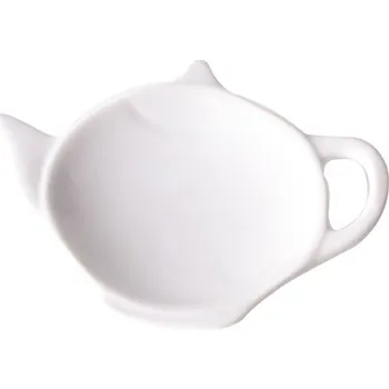 Konvice na čaj podčajník 1ks KONVIČKA-bílá,12x8,5cm,porcelán