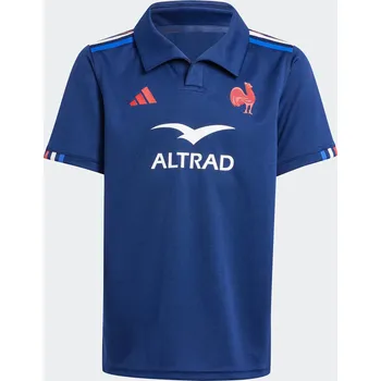 Dres na americký fotbal ADIDAS Dětská replika ragbyového dresu francouzského národního týmu 2024/2025 10-11 LET