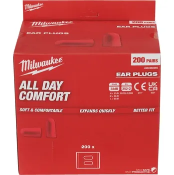 Pěnové zátky do uší - 200 ks, MILWAUKEE 4932480465