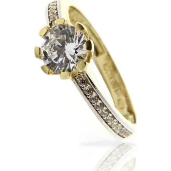 Prsten Diante Zlatý prsten s bílým kamenem 59630618