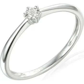 Prsten Gems, Zásnubní prsten Etienne, bílé zlato a briliant, vel. 54, prům. 17.2 mm, 585-38-1-2640.1B00.0.54.HSI1.000