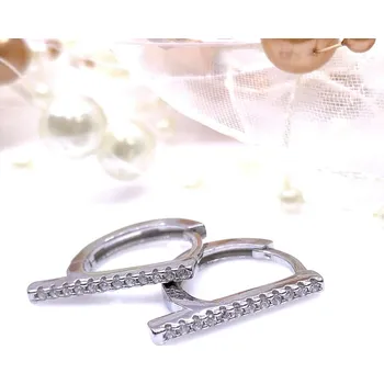 Náušnice Jan Kos jewellery Stříbrné náušnice kruhy 12123568