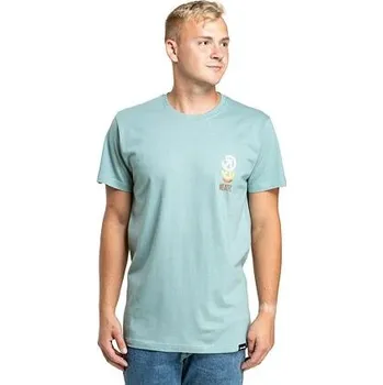 Pánské tričko Meatfly pánské tričko Phase Dusty Mint | Modrá | Velikost M | 100% bavlna