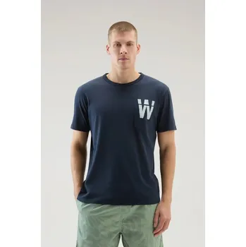 TRIČKO WOOLRICH FLAG T-SHIRT MELTON BLUE